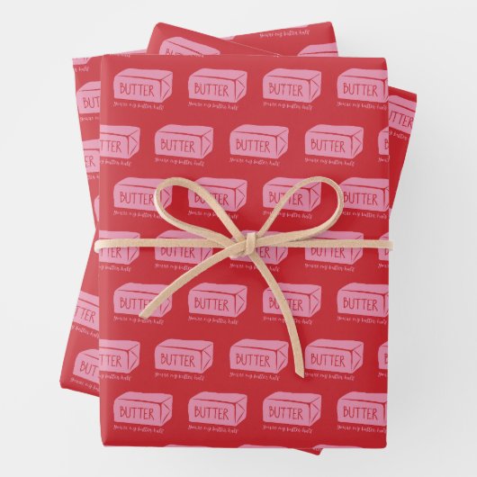 Feuille De Papier Cadeau Vous êtes ma moitié de beurre - Punny Valentine's  (En situation)