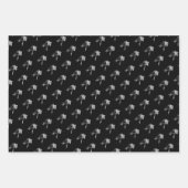 Feuille De Papier Cadeau Voyage noir et argent Horoscope Étoile Signal Aqua (Devant 2)