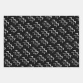 Feuille De Papier Cadeau Voyage noir et argent Horoscope Étoile Signal Aqua (Devant)