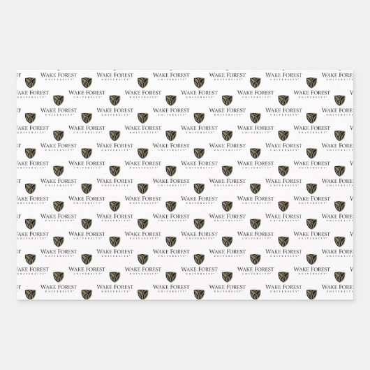Feuille De Papier Cadeau Wake Forest University Wordmark (Devant 2)