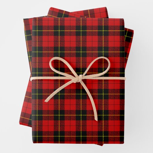 Feuille De Papier Cadeau Wallace Red Tartan (En situation)