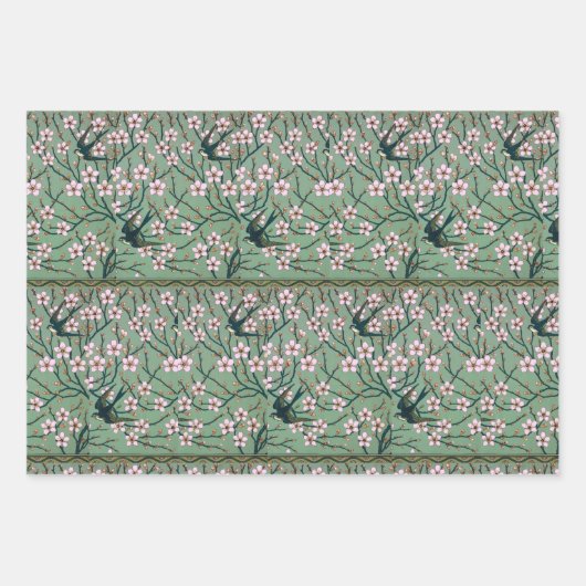 Feuille De Papier Cadeau Walter Crane Swallows and Almonds (Devant 3)