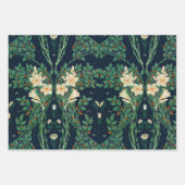 Feuille De Papier Cadeau Walter Crane White Lily-Blue Back (Devant)