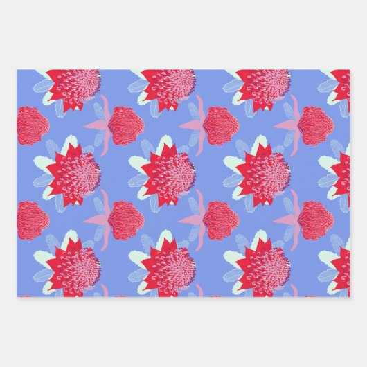 Feuille De Papier Cadeau Waratah (Devant)