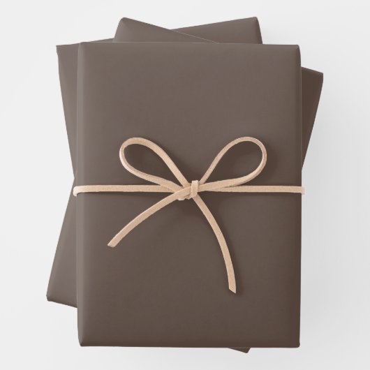 Feuille De Papier Cadeau Warm Earthy Brown Wrapping Paper Sheets (En situation)