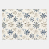 Feuille De Papier Cadeau Warm Wishes Cocoa Marshmallow Snowflakes Christmas (Devant 3)