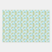 Feuille De Papier Cadeau Watecolor Arbres de Noël modernes (Devant 2)