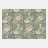 Feuille De Papier Cadeau Water Lys Lily Art Nouveau Nature (Devant)