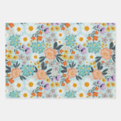 Feuille De Papier Cadeau Watercolor Boho Floral (Devant 2)