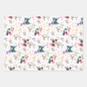 Feuille De Papier Cadeau Watercolor Hummingbird & Wildflower (Devant 2)
