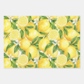 Feuille De Papier Cadeau Watercolor Lemon Grove Seamless Pattern (Devant 3)