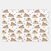 Feuille De Papier Cadeau Watercolor Pancakes Berries Breakfast Brunch (Devant)