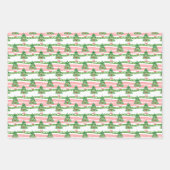Feuille De Papier Cadeau Watercolor Whimsical Plaid Christmas Trees (Devant 3)