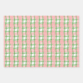 Feuille De Papier Cadeau Watercolor Whimsical Plaid Christmas Trees (Devant)