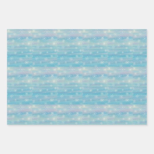 Feuille De Papier Cadeau Watercolor Winter Pattern (Devant)