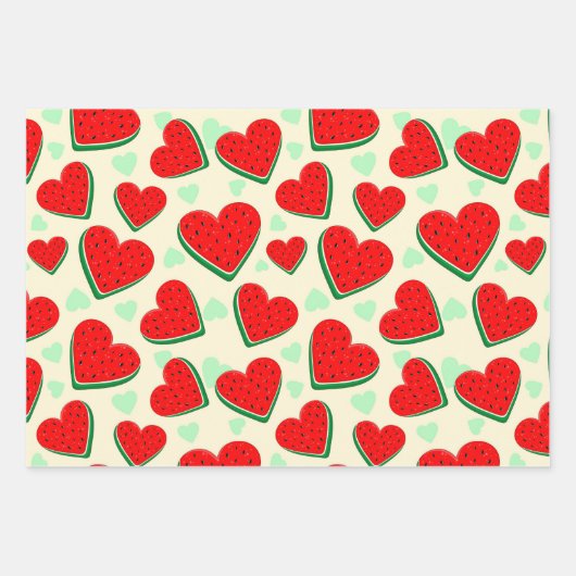 Feuille De Papier Cadeau Watermelon Heart Valentine's Day Free Palestine (Devant)