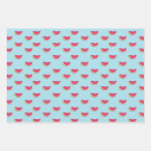 Feuille De Papier Cadeau Watermelon Slices on Teal Pattern (Devant 3)