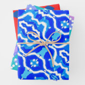 Feuille De Papier Cadeau Wave gradient digital background (En situation)