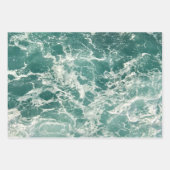 Feuille De Papier Cadeau Waves Blue Green (Devant 2)