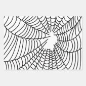 Feuille De Papier Cadeau Web Black and White Spider (Devant 3)