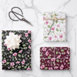 Feuille De Papier Cadeau Wedding shower en fleur d'Hibiscus rose bleu marin<br><div class="desc">fttyy</div>