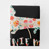 Feuille De Papier Cadeau Weenie Mama Dachshund floral (En situation)