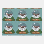 Feuille De Papier Cadeau Welsh Springer Spaniel Christmas (Devant)