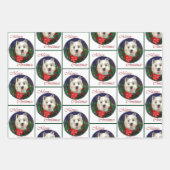 Feuille De Papier Cadeau West Highland White Terrier Noël (Devant 2)