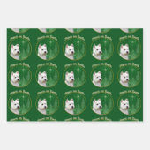 Feuille De Papier Cadeau West Highland White Terrier Noel (Devant 2)
