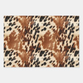 Feuille De Papier Cadeau Western Brown Howdy Cowboy Brown Cpwhide (Devant 3)