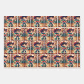 Feuille De Papier Cadeau Western Cowboy Kid Noël (Devant 3)