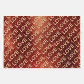 Feuille De Papier Cadeau Western Gold Glitz Love (Devant 3)