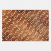 Feuille De Papier Cadeau Western Gold Glitz Love (Devant)