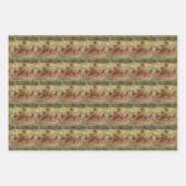 Feuille De Papier Cadeau Western Rodeo Country Horse équitation Texture Mot (Devant 3)