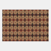 Feuille De Papier Cadeau Western Rustic Bull Skull Pays Style Plaid (Devant 3)
