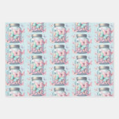 Feuille De Papier Cadeau  Whimsical Butterflies in a Jar Pattern (Devant 3)