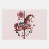 Feuille De Papier Cadeau Whimsical Carousel Horse Image (Devant 2)