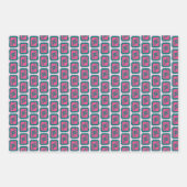 Feuille De Papier Cadeau Whimsical Christmas Icon Grids Cute Bright Holiday (Devant 2)