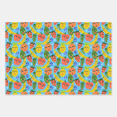 Feuille De Papier Cadeau Whimsical Funny Fruit Salade Motif Variété Pack (Devant 3)