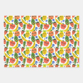 Feuille De Papier Cadeau Whimsical Funny Fruit Salade Motif Variété Pack (Devant)