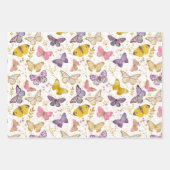 Feuille De Papier Cadeau Whimsical Girl Faux Parties scintillant Papillons  (Devant)