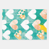Feuille De Papier Cadeau Whimsical Green Shamrocks Lucky One Premier Annive (Devant 2)