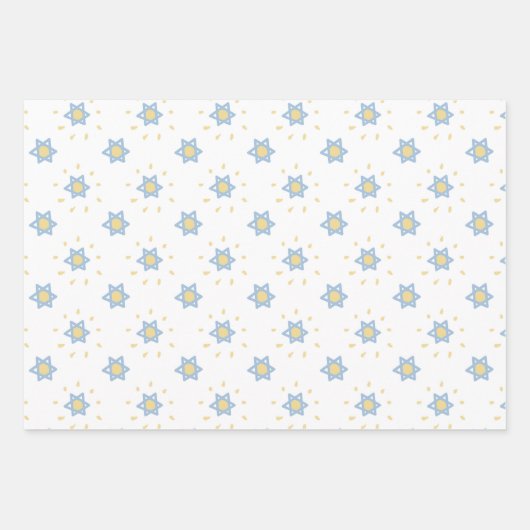 Feuille De Papier Cadeau Whimsical Hanoukka assortis (Devant 2)