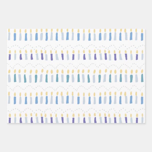 Feuille De Papier Cadeau Whimsical Hanoukka assortis (Devant)