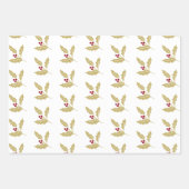 Feuille De Papier Cadeau Whimsical Joy to The World Quote Classic Christmas (Devant 3)