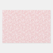 Feuille De Papier Cadeau Whimsical mignon rose Bows Motif Girly Cadeau (Devant)