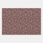 Feuille De Papier Cadeau Whimsical mignon rose Mocha Bows Motif Girly Cadea (Devant 2)