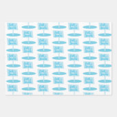 Feuille De Papier Cadeau Whimsical Penguin Snowflakes Noël (Devant 3)