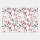 Feuille De Papier Cadeau Whimsical Peony et Roses (Devant 3)