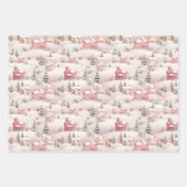 Feuille De Papier Cadeau Whimsical Snowy Winter Village Holiday Pattern  (Devant 2)